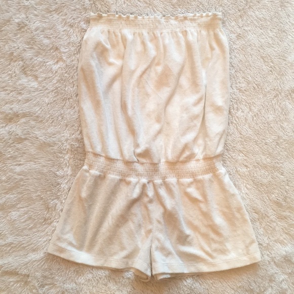 Xhilaration Other - White Terry Cloth Romper Coverup, Medium